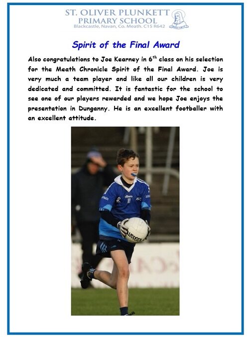 Spirit of the Final Award